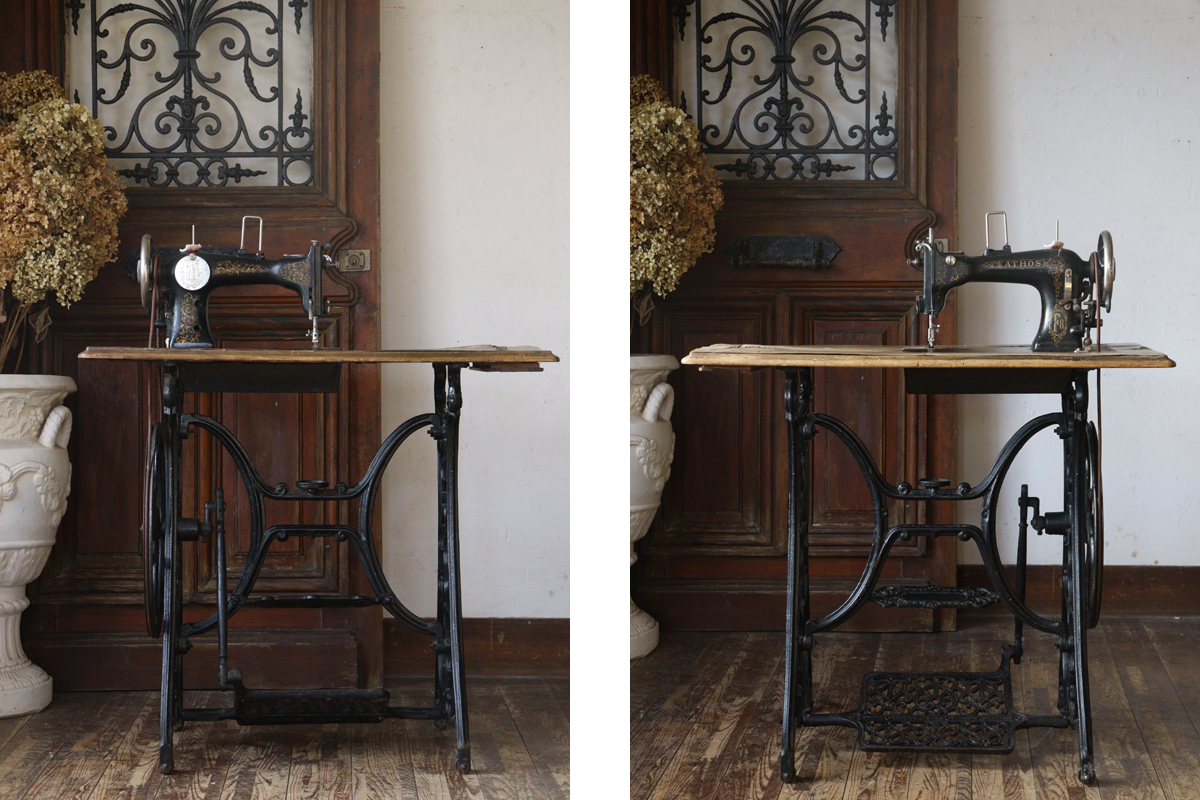 E205 フランスアンティーク 足踏みミシン